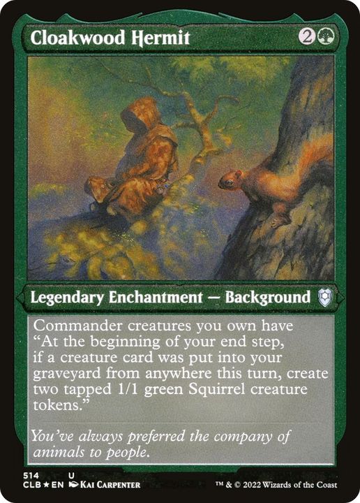 Cloakwood Hermit in the group Magic the Gathering / Types / Enchantment / Legendary Enchantment at Proxyprinters.com (55703)