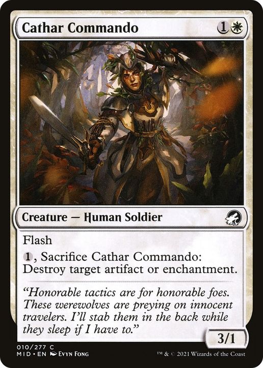 Cathar Commando in the group Magic the Gathering / Sets / Innistrad: Midnight Hunt at Proxyprinters.com (55726)