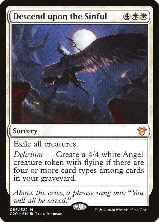 Descend upon the Sinful in the group Magic the Gathering / Types / Colors / White at Proxyprinters.com (55759)