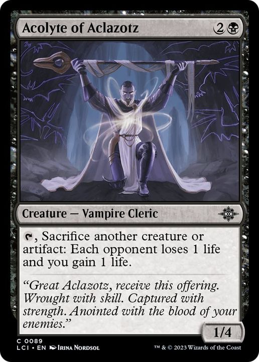 Acolyte of Aclazotz in the group Magic the Gathering / Types / Colors / Black at Proxyprinters.com (55805)