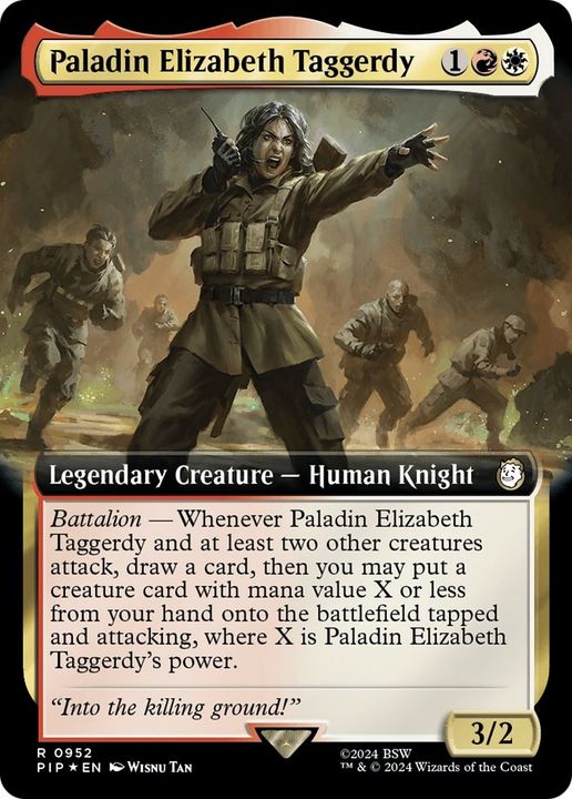 Paladin Elizabeth Taggerdy in the group Magic the Gathering / Types / Colors / Multicolors / R, W at Proxyprinters.com (55970)