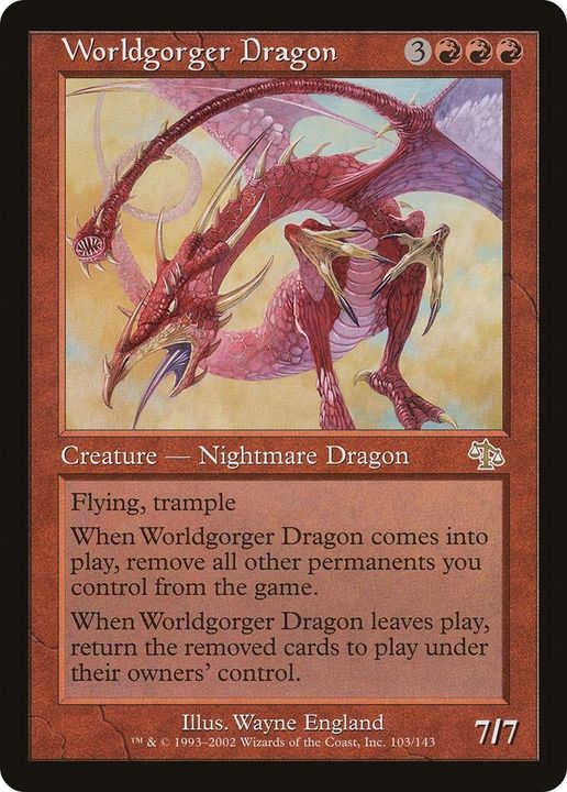 Worldgorger Dragon in the group Magic the Gathering / Types / Colors / Red at Proxyprinters.com (55978)