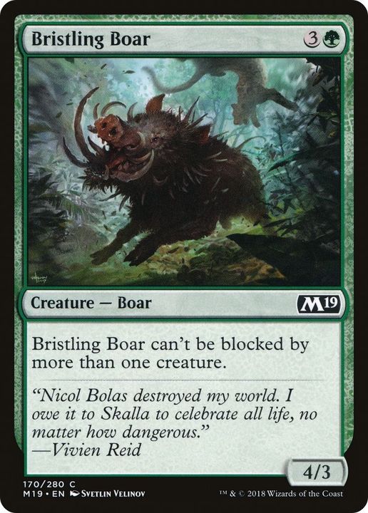 Bristling Boar in the group Magic the Gathering / Sets / Core Set 2019 at Proxyprinters.com (56011)