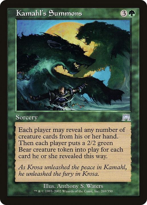 Kamahl's Summons in the group Magic the Gathering / Types / Colors / Green at Proxyprinters.com (5603)