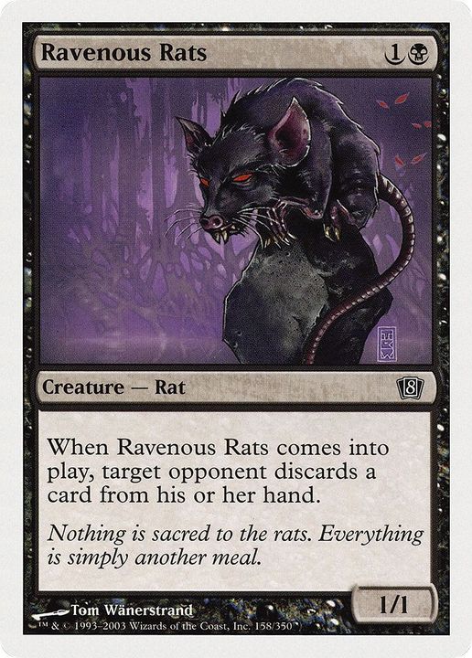 Ravenous Rats in the group Magic the Gathering / Sets / Eighth Edition at Proxyprinters.com (5609)