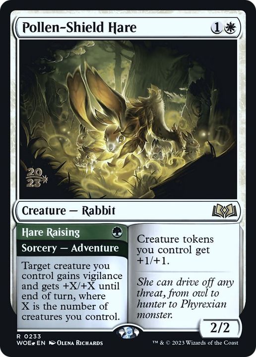 Pollen-Shield Hare // Hare Raising in the group Magic the Gathering / Types / Colors / White at Proxyprinters.com (56190)