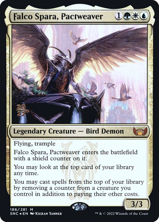 Falco Spara, Pactweaver in the group Magic the Gathering / Sets / Streets of New Capenna Promos at Proxyprinters.com (56297)