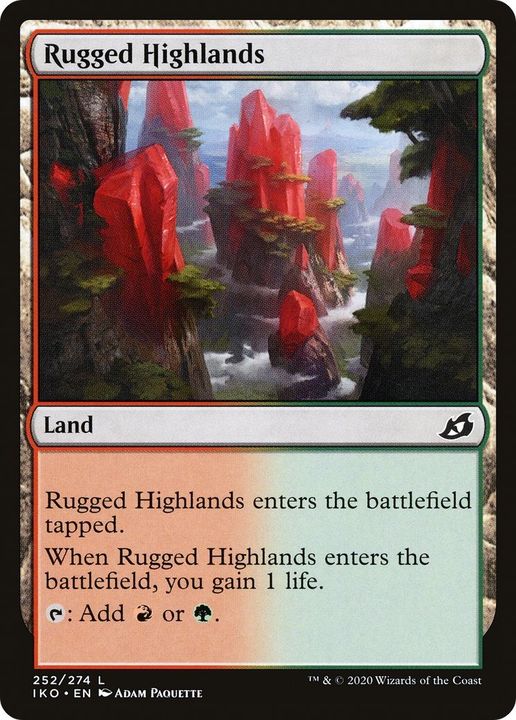 Rugged Highlands in the group Magic the Gathering / Sets / Ikoria: Lair of Behemoths at Proxyprinters.com (56320)