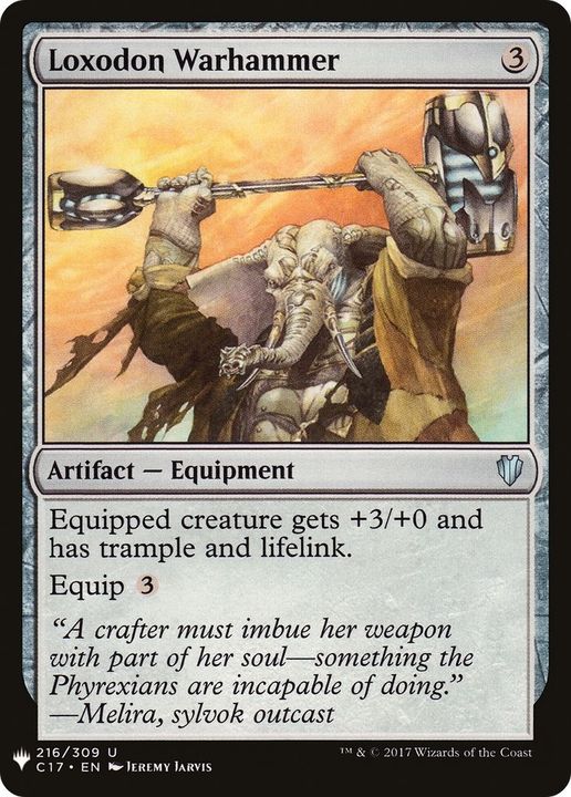 Loxodon Warhammer in the group Magic the Gathering / Types / Artifacts / Artifact at Proxyprinters.com (56322)