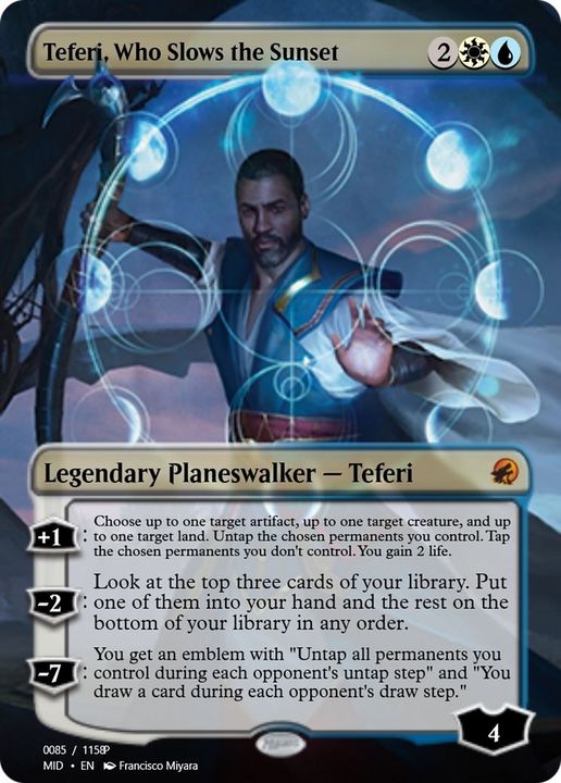 Teferi, Who Slows the Sunset in the group Magic the Gathering / Types / Colors / Multicolors / U, W at Proxyprinters.com (56353)