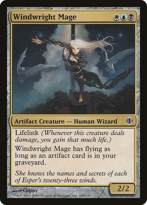 Windwright Mage in the group Magic the Gathering / Types / Colors / Multicolors / B, U, W at Proxyprinters.com (56423)