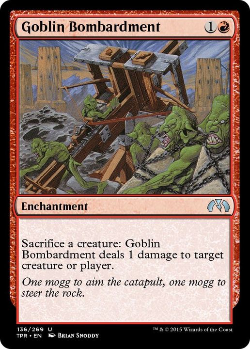 Goblin Bombardment in the group Magic the Gathering / Types / Enchantment / Enchantment at Proxyprinters.com (56515)