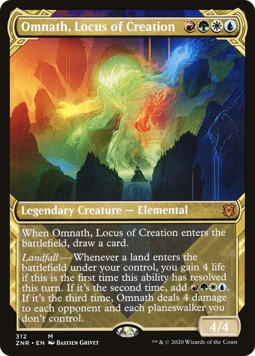 Omnath, Locus of Creation in the group Magic the Gathering / Types / Colors / Multicolors / G, R, U, W at Proxyprinters.com (56651)