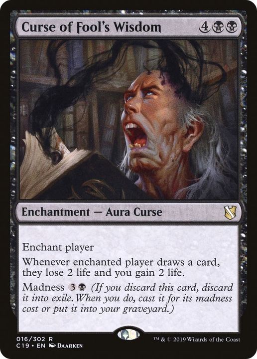 Curse of Fool's Wisdom in the group Magic the Gathering / Sets / Commander 2019 at Proxyprinters.com (56691)