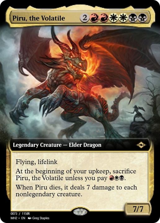 Piru, the Volatile in the group Magic the Gathering / Types / Colors / Multicolors / B, R, W at Proxyprinters.com (56803)