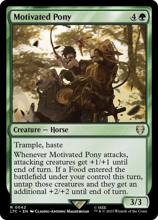 Motivated Pony in the group Magic the Gathering / Types / Colors / Green at Proxyprinters.com (56857)