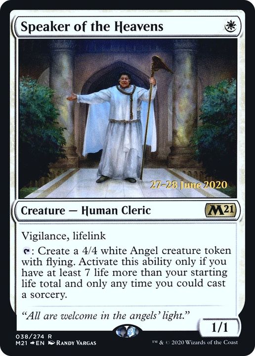 Speaker of the Heavens in the group Magic the Gathering / Types / Creatures / Human at Proxyprinters.com (57090)