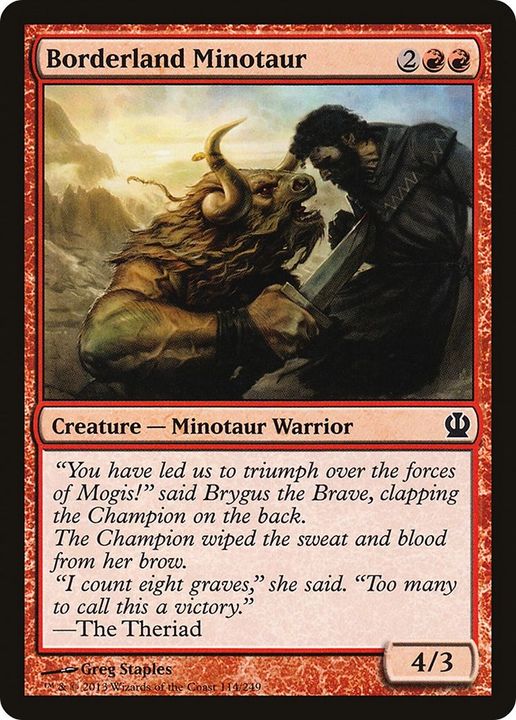 Borderland Minotaur in the group Magic the Gathering / Types / Creatures / Warrior at Proxyprinters.com (57091)