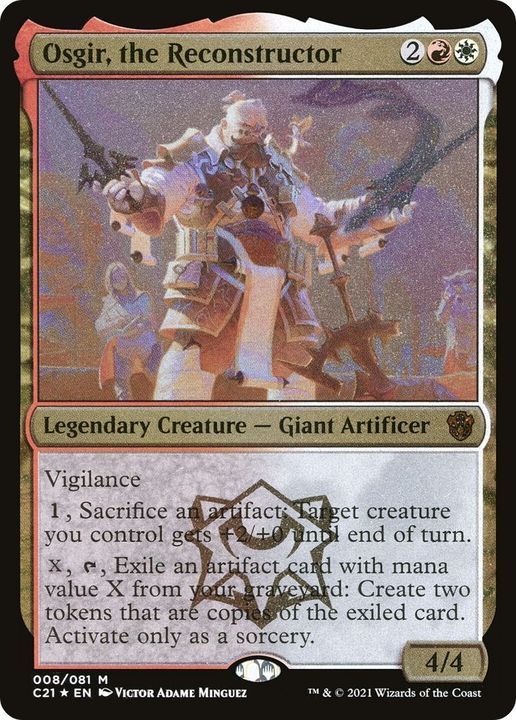 Osgir, the Reconstructor in the group Magic the Gathering / Types / Colors / Multicolors / R, W at Proxyprinters.com (57110)