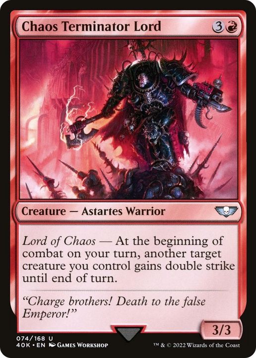 Chaos Terminator Lord in the group Magic the Gathering / Sets / Warhammer 40,000 Tokens at Proxyprinters.com (57382)