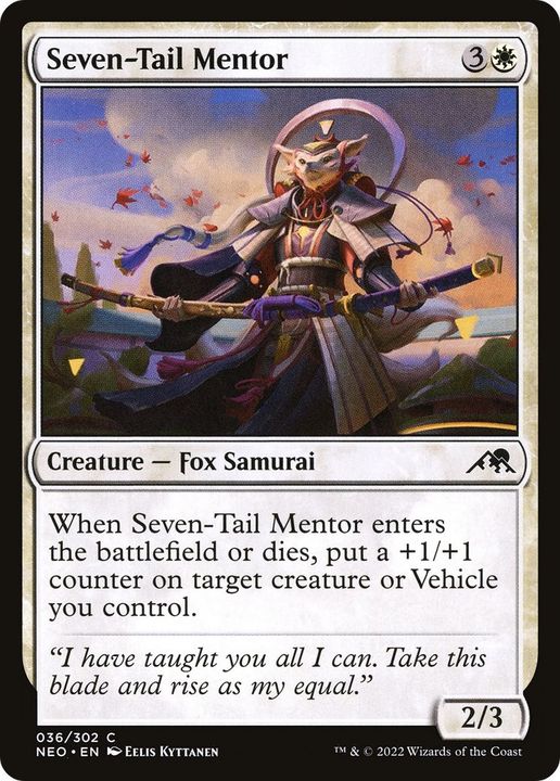 Seven-Tail Mentor in the group Magic the Gathering / Sets / Kamigawa: Neon Dynasty at Proxyprinters.com (57473)