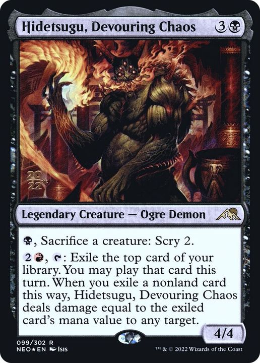 Hidetsugu, Devouring Chaos in the group Magic the Gathering / Types / Colors / Black at Proxyprinters.com (57683)