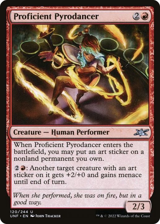 Proficient Pyrodancer in the group Magic the Gathering / Sets / Unfinity Sticker Sheets at Proxyprinters.com (57692)