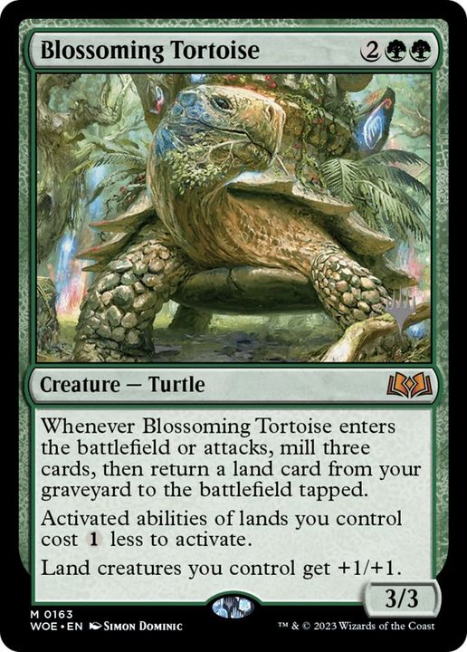 Blossoming Tortoise in the group Magic the Gathering / Sets / Wilds of Eldraine Tokens at Proxyprinters.com (57917)