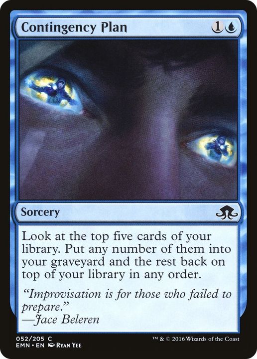 Contingency Plan in the group Magic the Gathering / Types / Colors / Blue at Proxyprinters.com (57998)