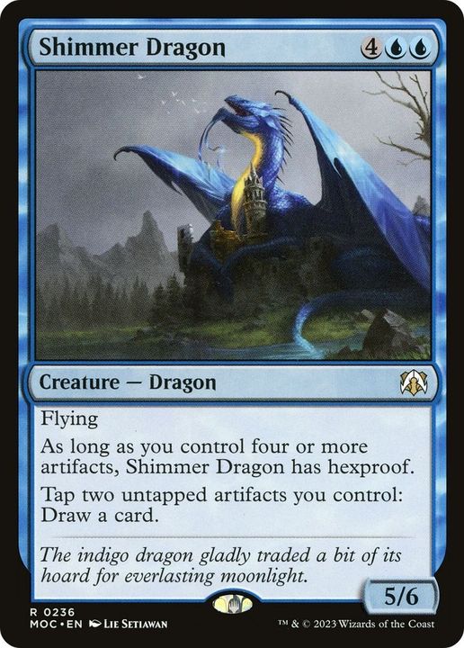 Shimmer Dragon in the group Magic the Gathering / Types / Colors / Blue at Proxyprinters.com (58179)