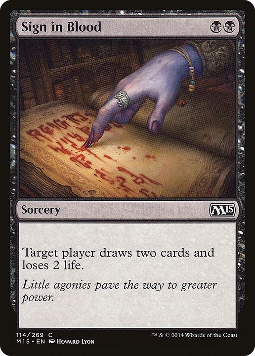 Sign in Blood in the group Magic the Gathering / Types / Colors / Black at Proxyprinters.com (58264)