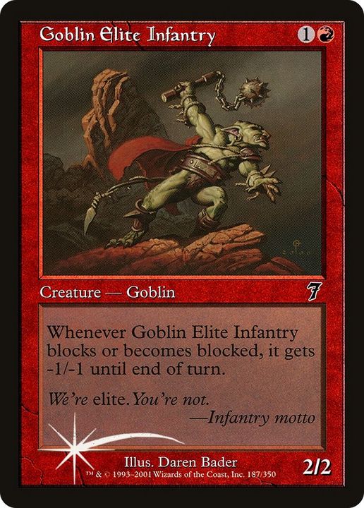 Goblin Elite Infantry in the group Magic the Gathering / Sets / Seventh Edition at Proxyprinters.com (58285)