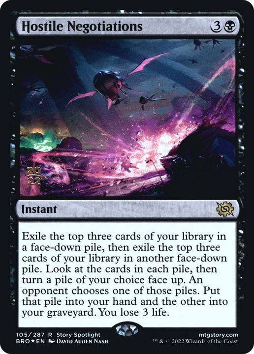 Hostile Negotiations in the group Magic the Gathering / Types / Colors / Black at Proxyprinters.com (58339)