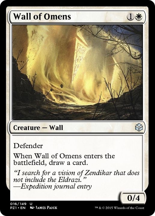 Wall of Omens in the group Magic the Gathering / Types / Colors / White at Proxyprinters.com (58349)