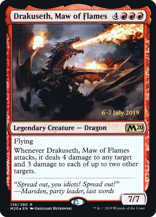 Drakuseth, Maw of Flames in the group Magic the Gathering / Sets / Core Set 2020 Promos at Proxyprinters.com (58381)