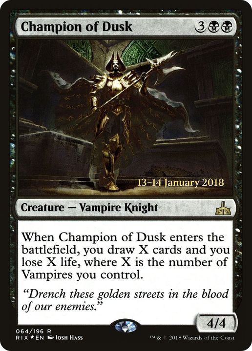 Champion of Dusk in the group Magic the Gathering / Sets / RNA Guild Kit Tokens at Proxyprinters.com (58393)