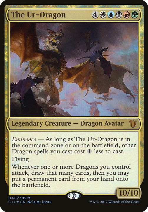 The Ur-Dragon in the group Magic the Gathering / Types / Colors / Multicolors / B, G, R, U, W at Proxyprinters.com (58445)