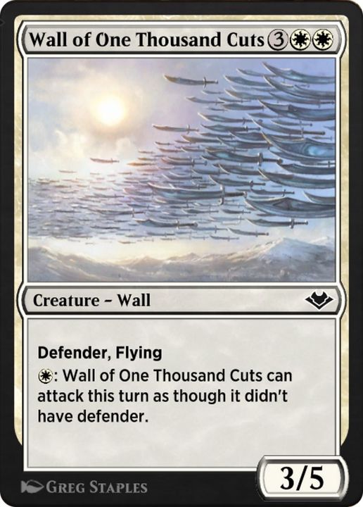 Wall of One Thousand Cuts in the group Magic the Gathering / Types / Colors / White at Proxyprinters.com (5846)