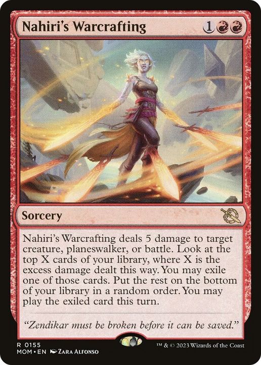 Nahiri's Warcrafting in the group Magic the Gathering / Types / Colors / Red at Proxyprinters.com (58502)