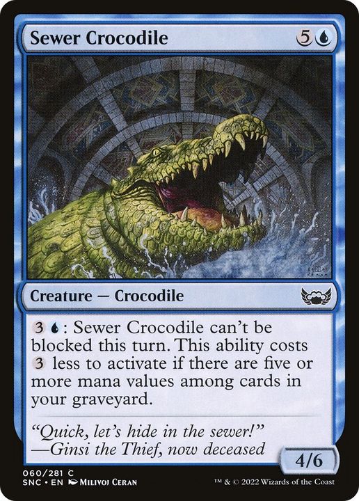 Sewer Crocodile in the group Magic the Gathering / Types / Colors / Blue at Proxyprinters.com (58559)