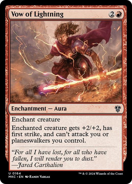 Vow of Lightning in the group Magic the Gathering / Types / Colors / Red at Proxyprinters.com (58572)