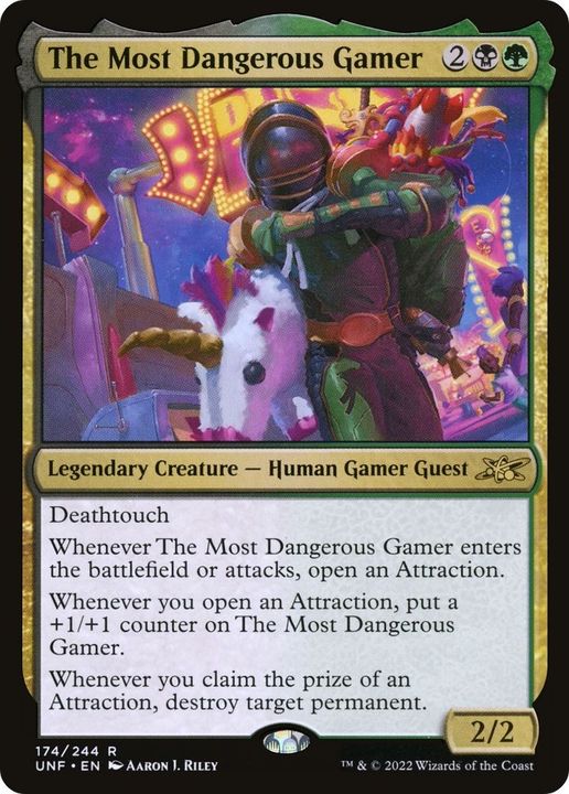 The Most Dangerous Gamer in the group Magic the Gathering / Sets / Unfinity Sticker Sheets at Proxyprinters.com (58600)