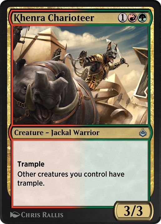 Khenra Charioteer in the group Magic the Gathering / Types / Colors / Multicolors / G, R at Proxyprinters.com (58620)