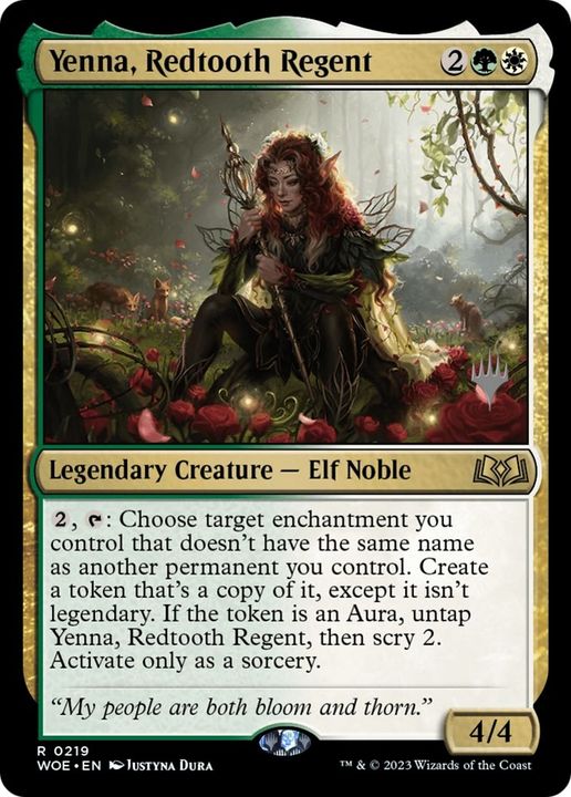 Yenna, Redtooth Regent in the group Magic the Gathering / Sets / Wilds of Eldraine Tokens at Proxyprinters.com (58685)