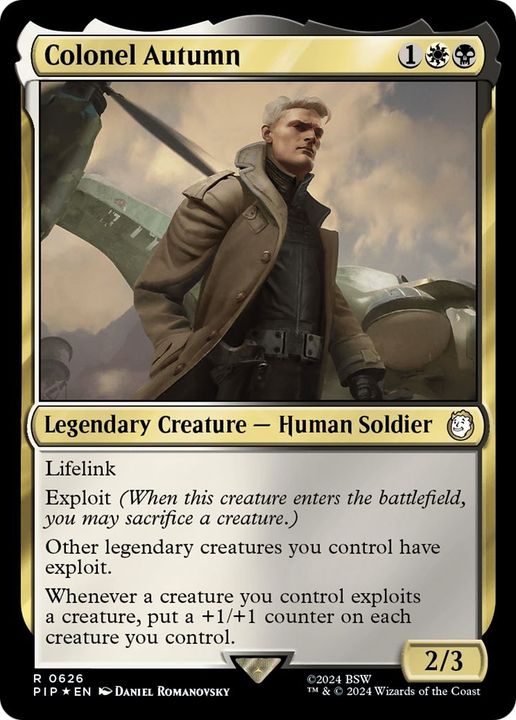 Colonel Autumn in the group Magic the Gathering / Types / Colors / Multicolors / B, W at Proxyprinters.com (58756)