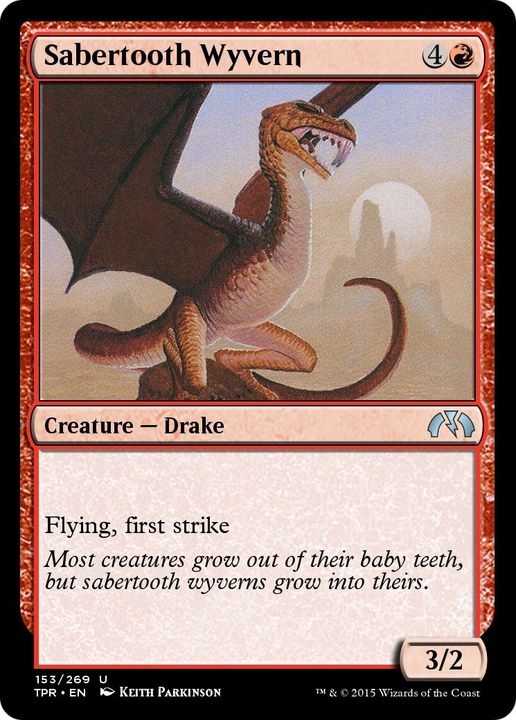 Sabertooth Wyvern in the group Magic the Gathering / Types / Colors / Red at Proxyprinters.com (58974)