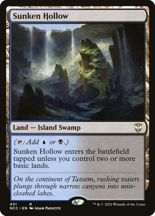 Sunken Hollow in the group Magic the Gathering / Types / Land / Swamp at Proxyprinters.com (5910)