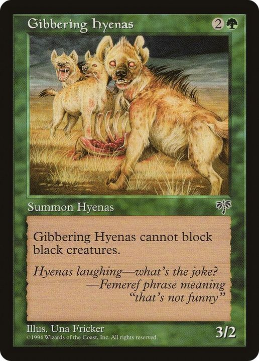 Gibbering Hyenas in the group Magic the Gathering / Types / Colors / Green at Proxyprinters.com (59254)