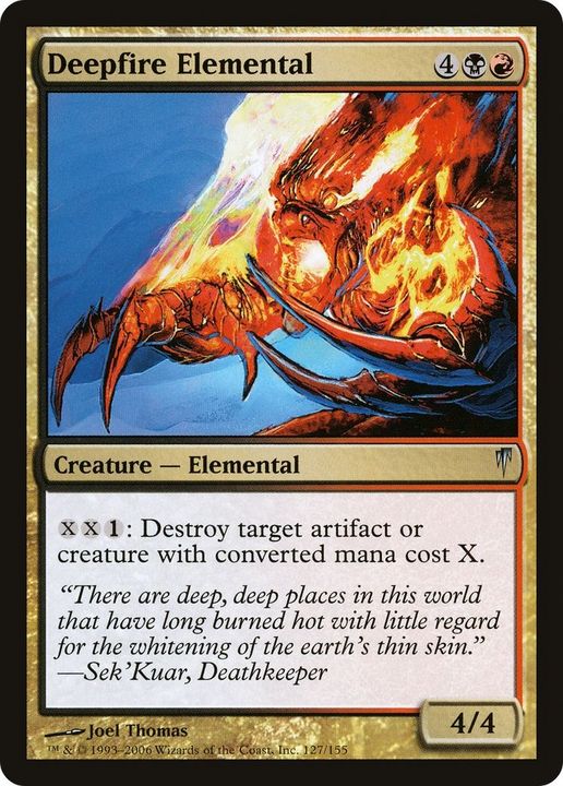 Deepfire Elemental in the group Magic the Gathering / Types / Colors / Multicolors / B, R at Proxyprinters.com (59284)