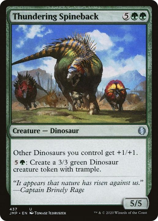 Thundering Spineback in the group Magic the Gathering / Types / Colors / Green at Proxyprinters.com (59454)